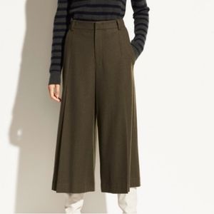 Vince Wool Blend Wide Legged Culotte Pants in Army Green size 4